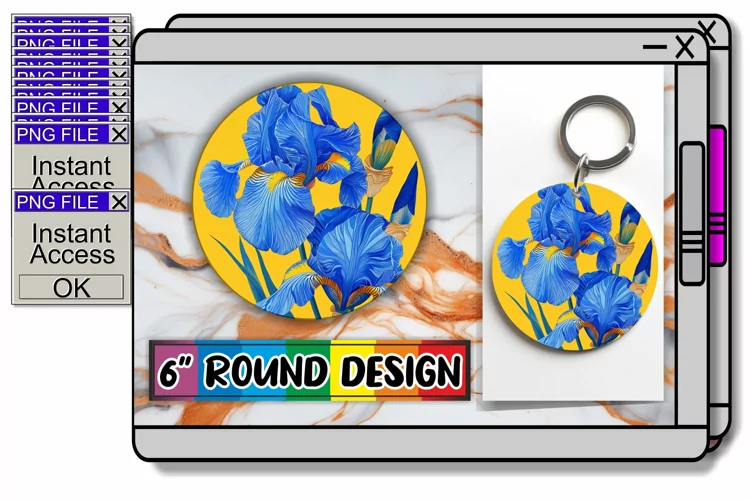Blossom Bonanza Sublimation - Keychain & Car Coaster