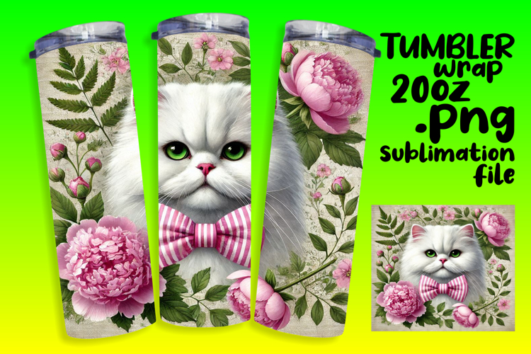 VIVID 20oz Tumbler Wrap for Creative Ideas , Cute Cat