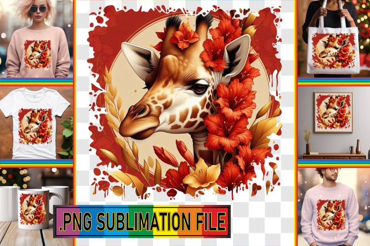 Bright PNG TSHIRT Ideas, Giraffe