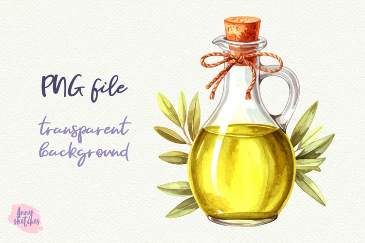 Olive Oil PNG Sublimation Fall Baking Clipart