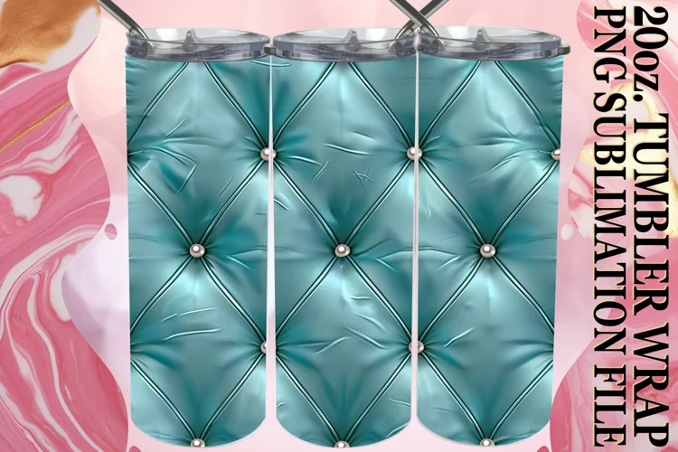 Quilted Effect Pattern Tumbler Sublimation, 20oz