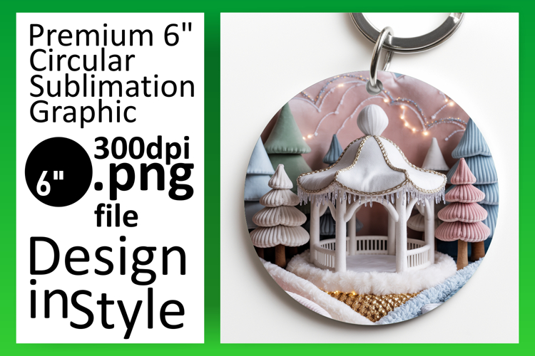 Chic Circle Design for Keychains , Holiday