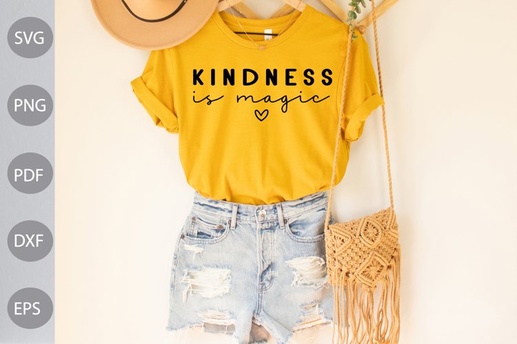Kindness Is Magic - Funny quote SVG Design example image 1