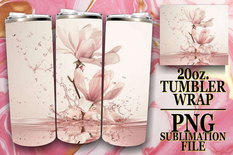 Petal Symphony: Sublimation Tumbler Wrap - 20oz