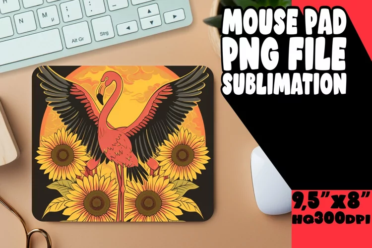 Sunny Tropics Flamingo Mouse Pads