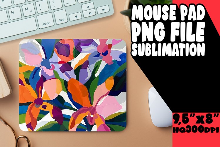 Whimsical Springtime Bouquet Pattern Mouse Pad example image 1