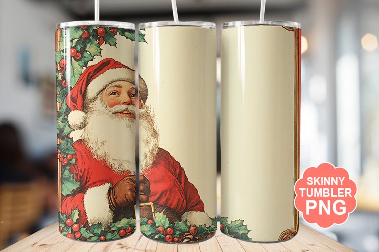 Santa Christmas Tumbler | Christmas Tumbler Wrap