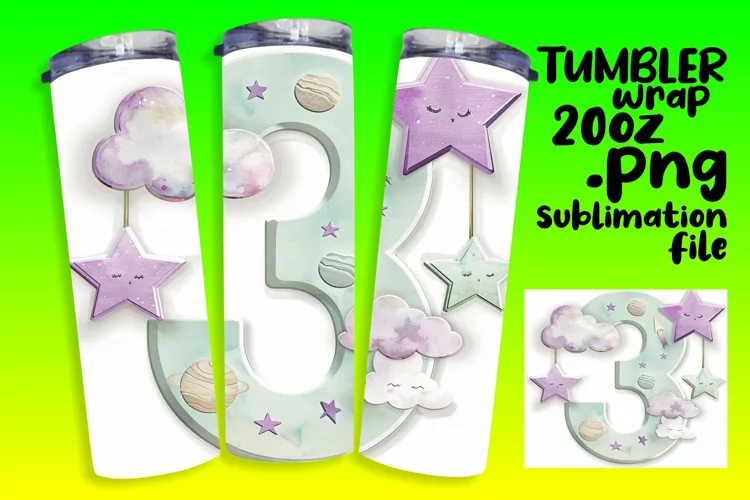 Watercolor Cosmos: Sublimation Tumbler 20oz Art