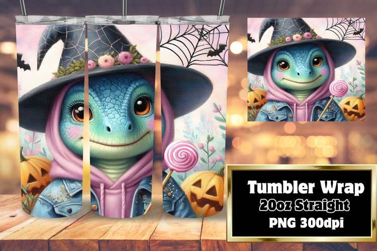 20oz Tumbler Design for Creative Gifts , Halloween Dino