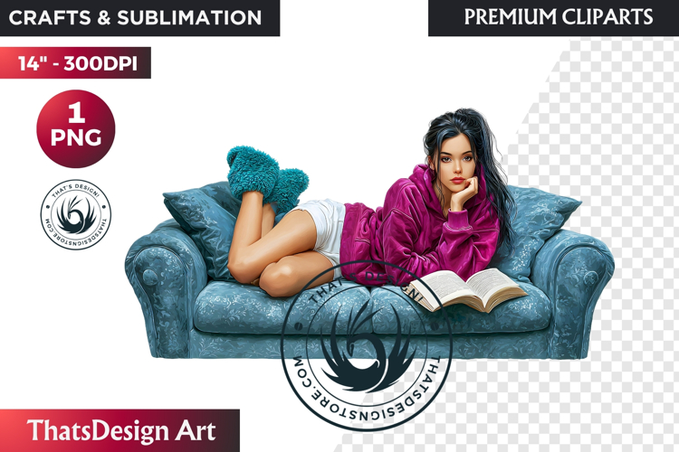 Cosy Winter Girl Clipart, Fashion Girl PNG, christmas