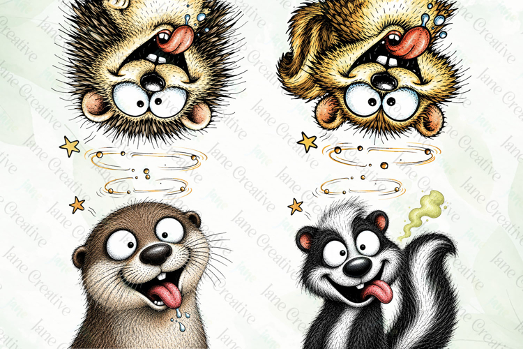 Silly Woodland Animals Clipart