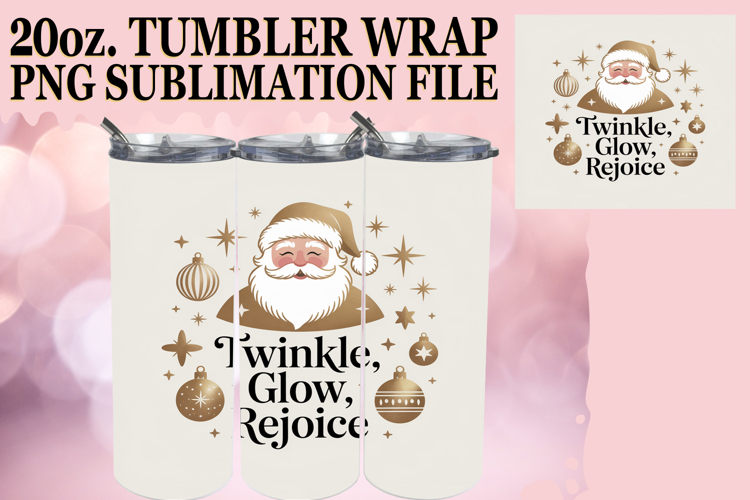 Happy Journeys 20oz tumbler wrap, Funny Santa