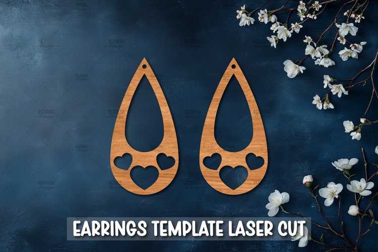 Heart Earrings Svg Image 22