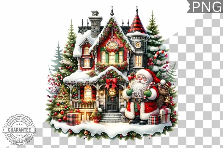 Christmas Santa Sublimation - Clipart PNG Design example image 1