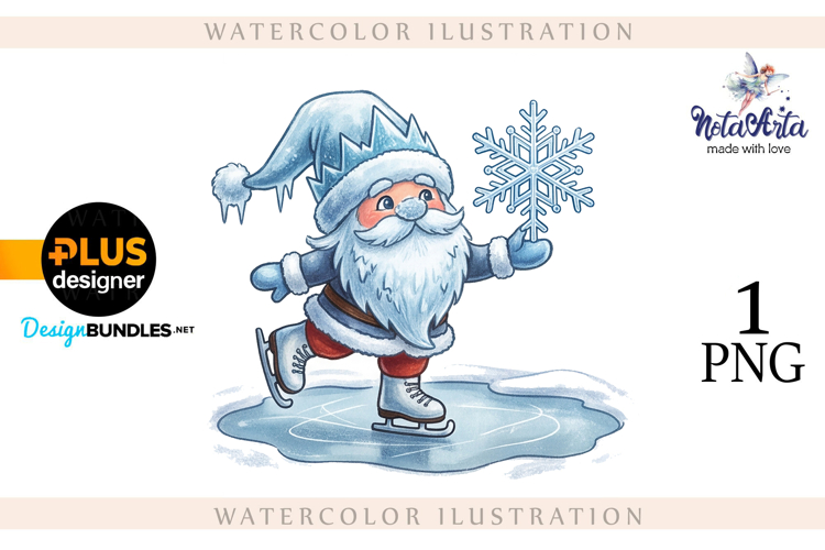 Watercolor Christmas gnomes, Christmas Gnomes