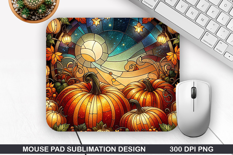 Pumpkin Mouse Pad Sublimation, Halloween Mouse Pad PNG