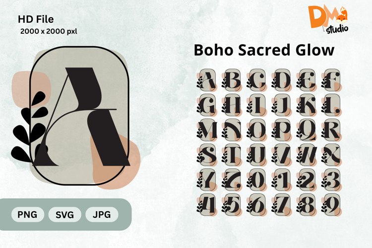 Boho Sacred Glow Monogram
