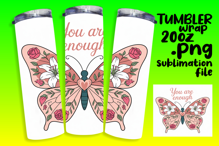 Customizable 20oz Tumbler File , Butterfly example image 1