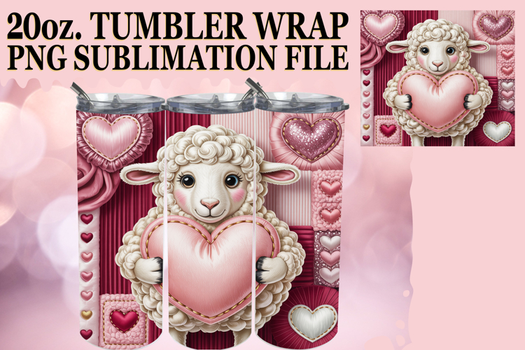 SERENE NIGHTS 20oz TUMBLER WRAP, Valenines Animals