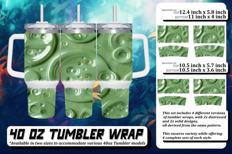 Vibrant 40oz Tumbler Art