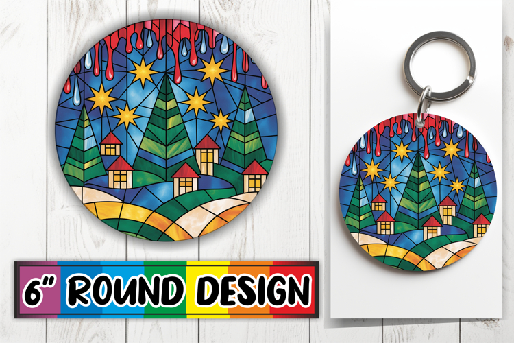 Sweet Sublimation Round Ornaments, Winter