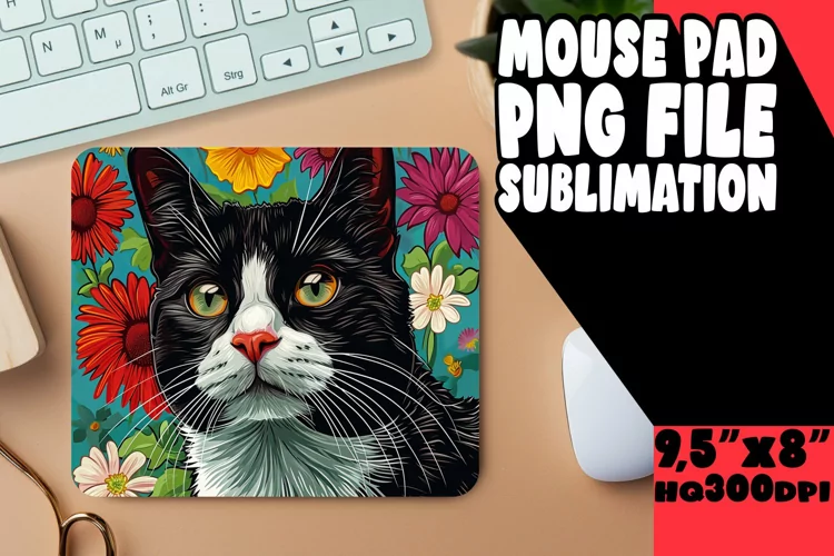 Grinning Cat Sublimation Mouse Mat