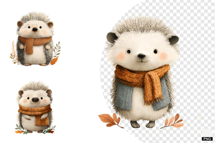 Cute Winter Animals Clipart