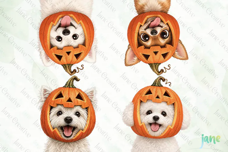 Cute Halloween Dog Clipart