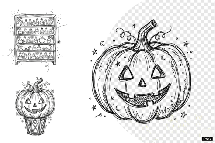 Doodle Halloween Clipart