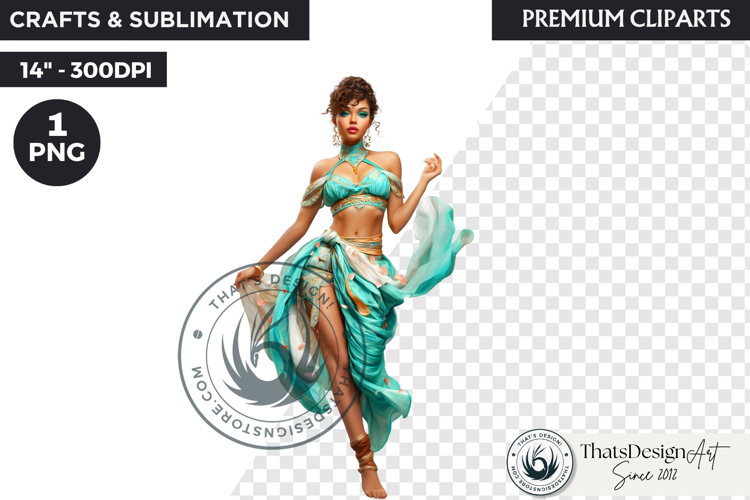 Royal Lotus Princess Fantasy Goddess Floral Clipart