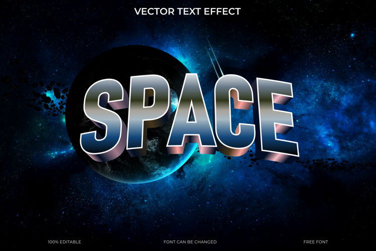 Vector Text Effect for Space and Sci-Fi Themes example image 1