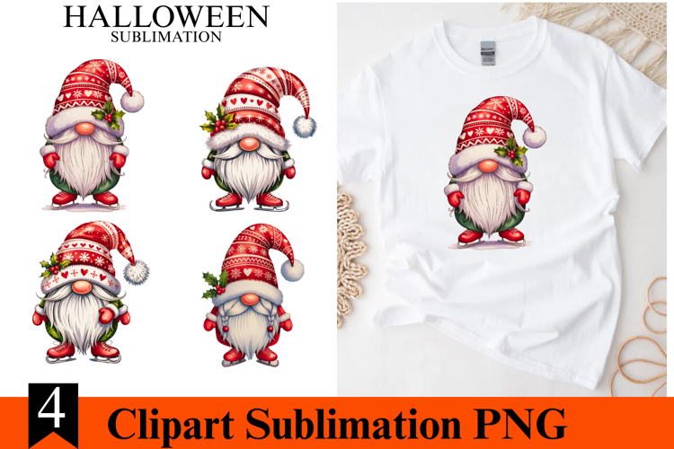 4 Christmas Gnome Clipart PNG | Merry Christmas Png