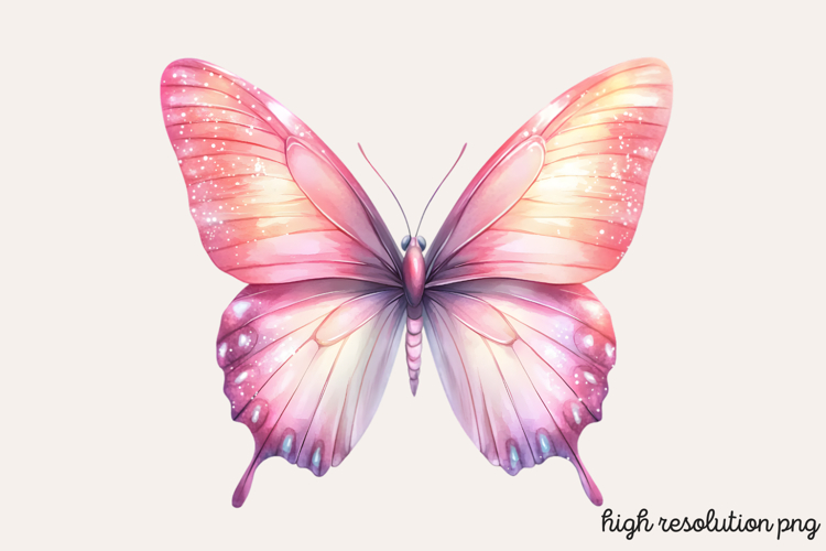 Pink Butterfly Clipart Image 7