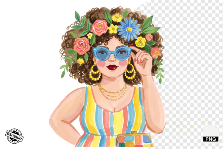 Summer 1950 Girls Clipart example image 1