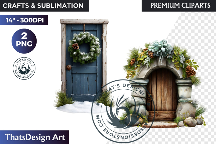 Watercolor Winter Landscape Snowy Cabin Illustration png