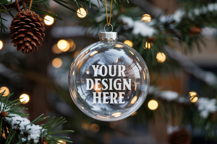 Acrylic Christmas Ornament Mockups , acrylic blank mockup