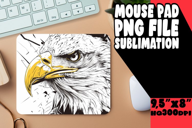 Floral Bird Pattern Sublimation Mouse Pad