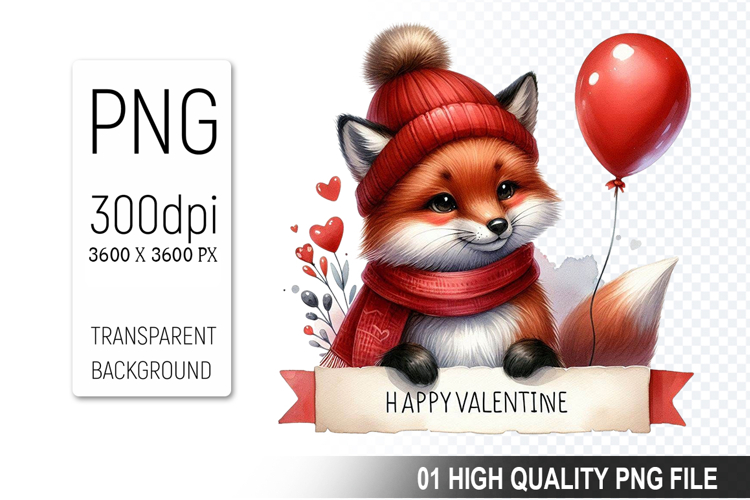 Cute Dog Clipart PNG, Valentines Day Animal PNG File