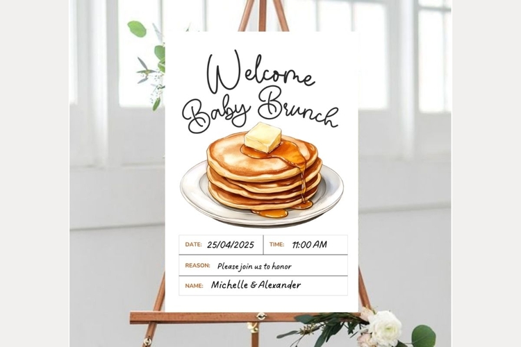 Baby Shower Welcome Sign Template 251 example image 1
