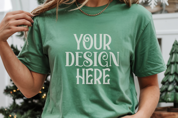 Island Green Comfort Colors 1717 Christmas Mockup, CC 1717