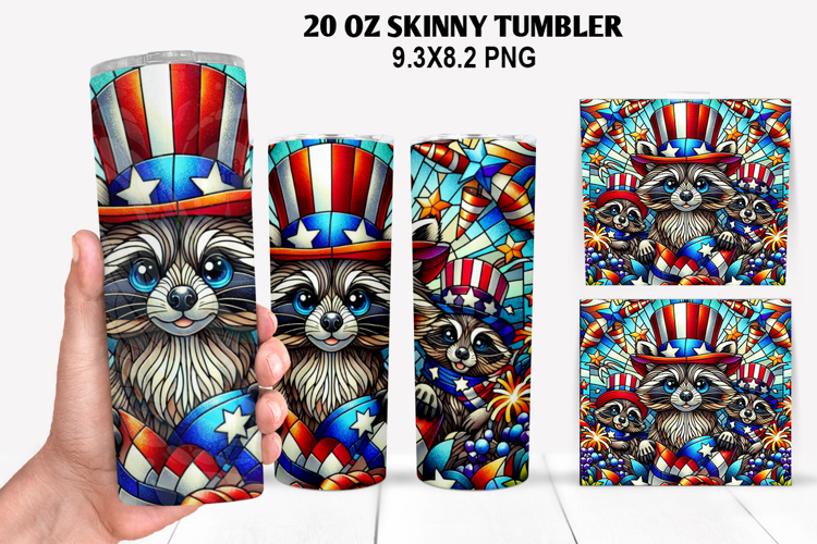 Skinny Tumbler 20oz Wrap Design,4th of july Tumbler PNG
