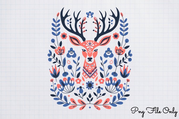 Scandinavian Folk Art Winter Clipart PNG