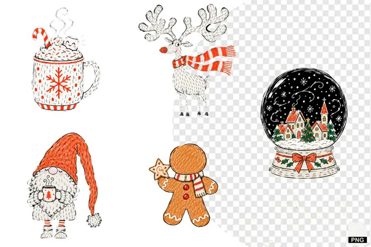 Doodle Christmas Clipart