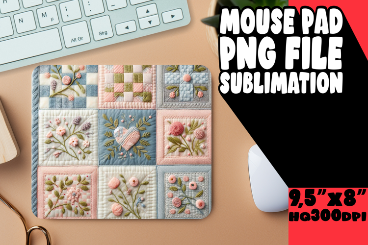 Bright Desk Pad Sublimation Design, Patchwork