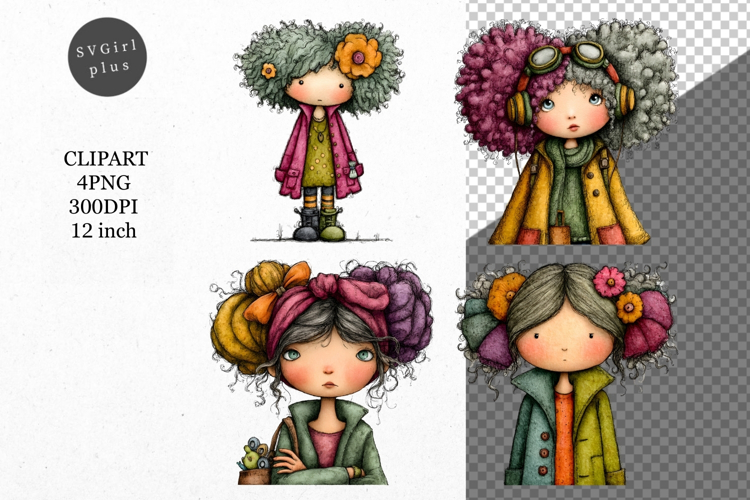 Whimsical Girl Clipart