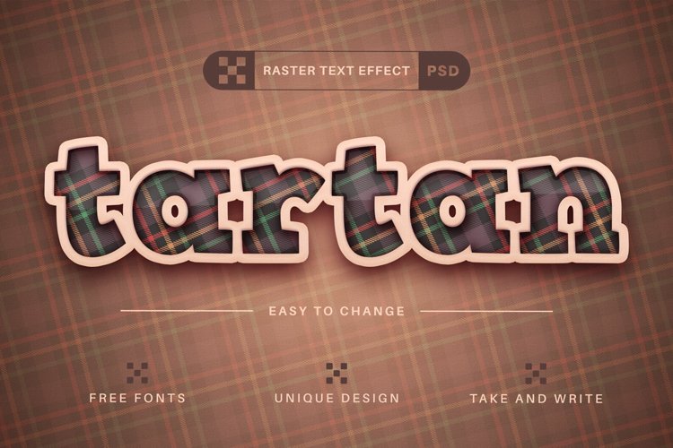 Tartan - Editable Text Effect, Font Style example image 1