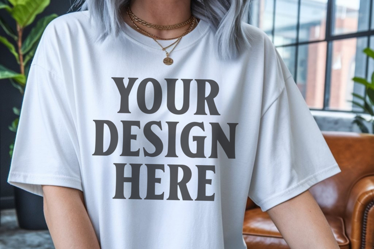 White Tshirt Mockup Image 23