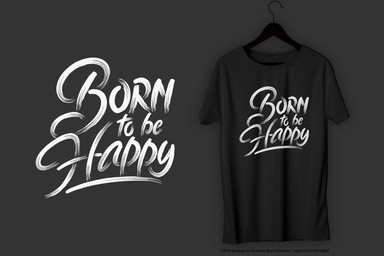 Born to be Happy T-Shirt Design example image 1