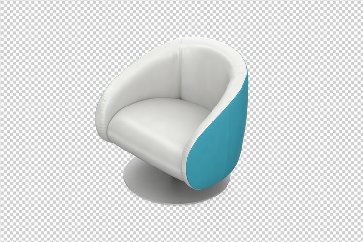 Isometric Arm Chair 3D isolated render