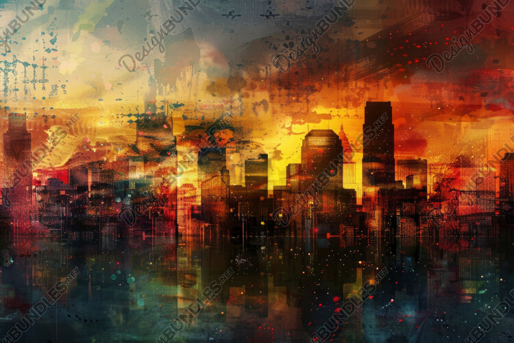 Abstract Cityscape Background Wallpaper example image 1